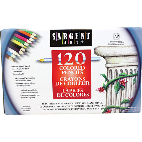 Colored Pencils, 56 Colors, 120 Count