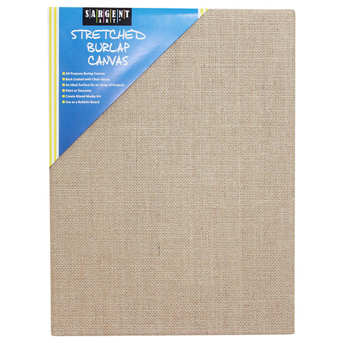 Sargent Art Stretched Canvas, Burlap, 12 X 16