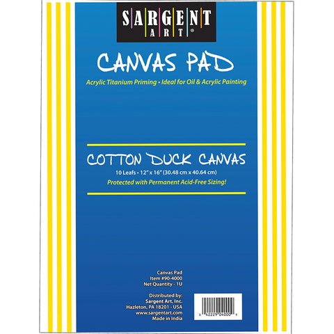 Canvas Pad, 12 X 16