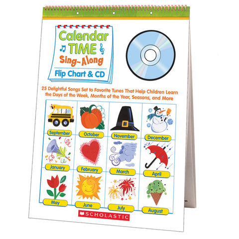 Calendar Time Sing Along Flip Chart And Cd, Grade Prek-1