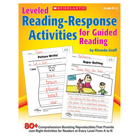 Leveled Reading Response Activities For Guided Reading, Grade K-3