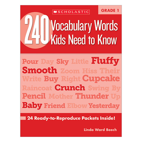 240 Vocabulary Words..Kids Need To Read Book, Grade 1