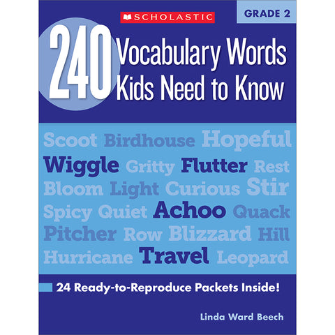 240 Vocabulary Words..Kids Need To Read Book, Grade 2