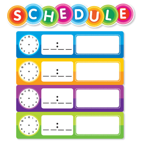 Color Your Classroom: Schedule Mini Bulletin Board