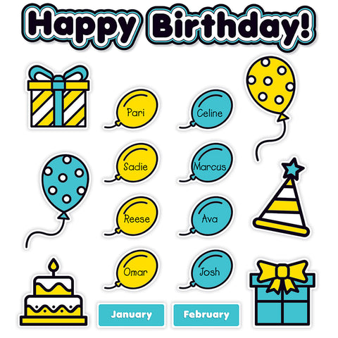 Aqua Oasis: Birthday Graph Bulletin Board