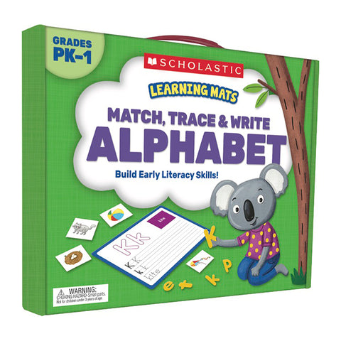 Learning Mats: Match, Trace & Write The Alphabet For Grades Prek-1