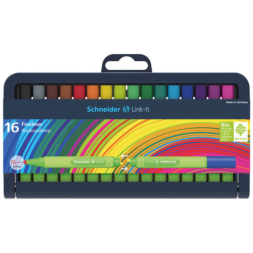 Schneider Link It 0.4Mm Fineliner Pens 16 Colors