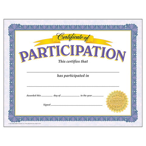 Certificate Of Participation Classic Certificates, 30 Ct