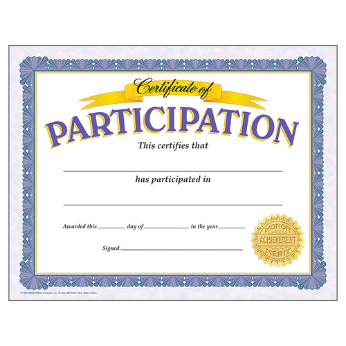 Certificate Of Participation Classic Certificates, 30 Ct