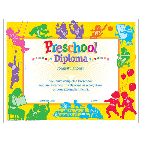 Classic Preschool Diploma , 30 Ct