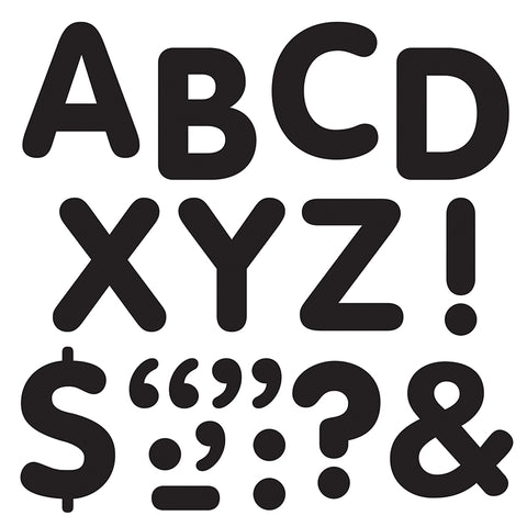 Black 2 Stick-Eze Stick-On Letters