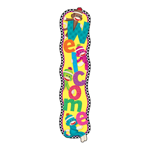 Welcome Sock Monkeys Quotable Expressions Banner, 5'