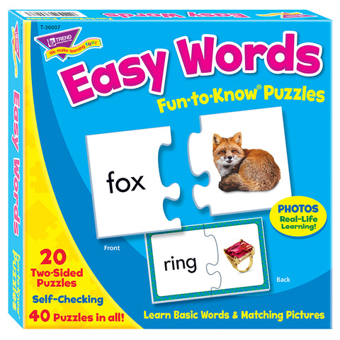 Easy Words Fun-To-Know Puzzles