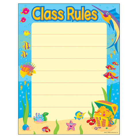Class Rules Learning Chart, 17 X 22