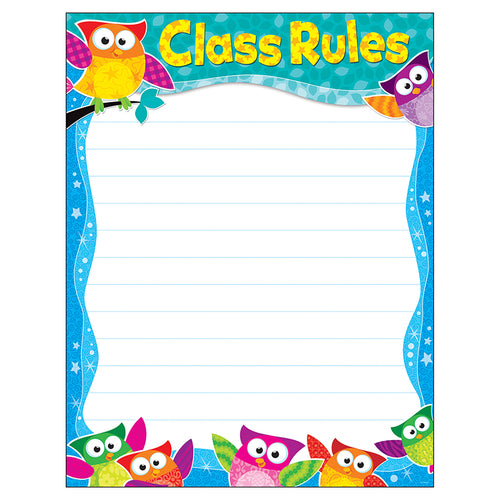 Class Rules Owl-Stars! Learning Chart, 17 X 22
