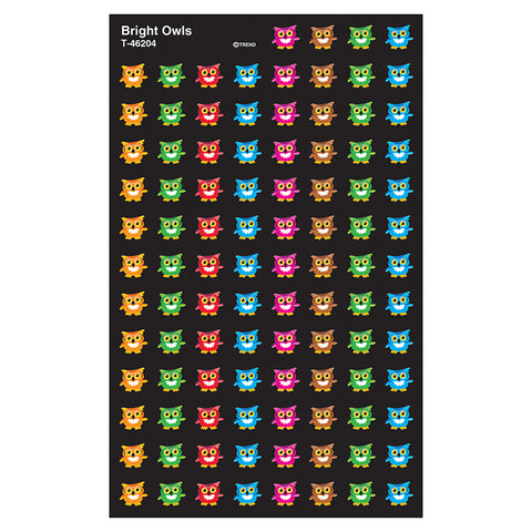 Bright Owls Superspots Stickers, 800 Ct