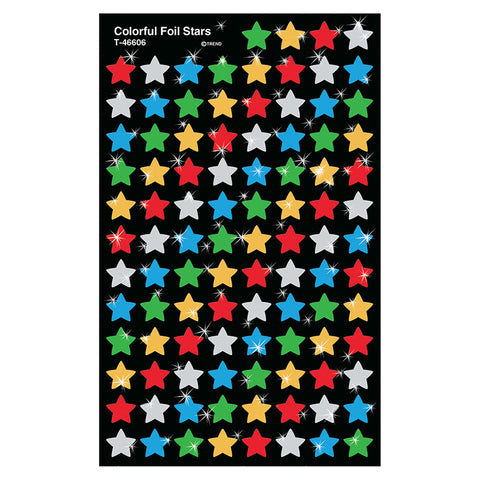 Colorful Foil Stars Supershapes Stickers, 400 Ct