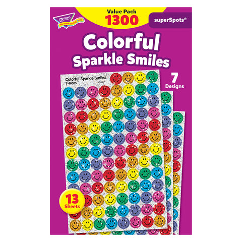 Colorful Sparkle Smiles Superspots Value Pack, 1300 Ct