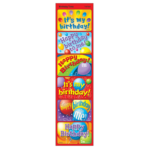 Birthday Time Large Applause Stickers, 30 Ct.