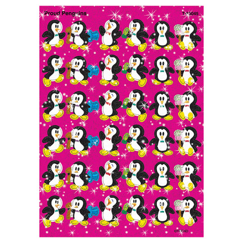 Proud Penguins Sparkle Stickers, 72 Ct