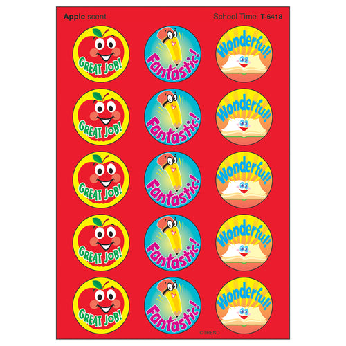 School Time/Apple Stinky Stickers, 60 Ct.