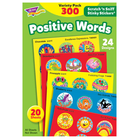 Positive Words Stinky Stickers Variety Pack, 300 Ct