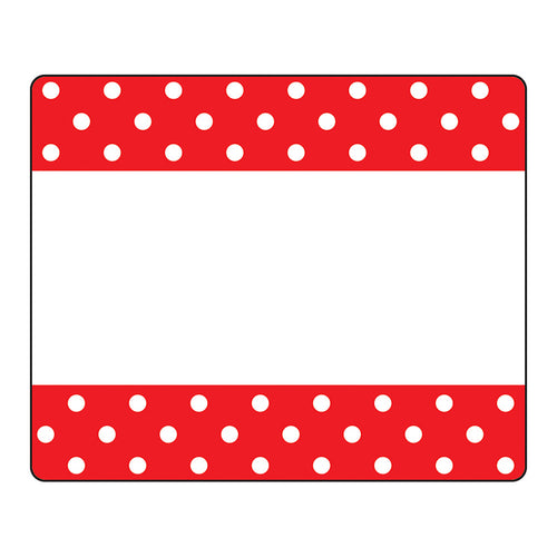 Polka Dots Red Terrific Labels, 36 Ct