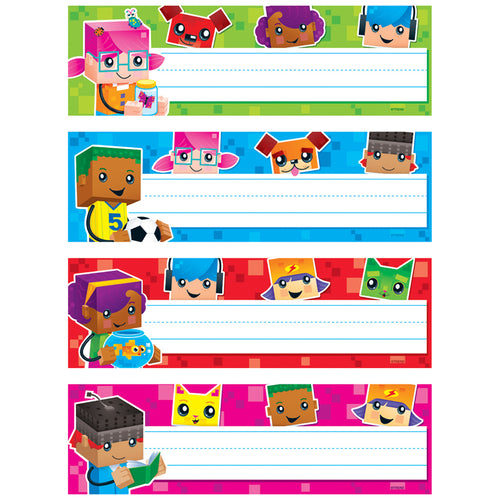 Blockstars! Desk Toppers Name Plates Var. Pk., 32 Ct