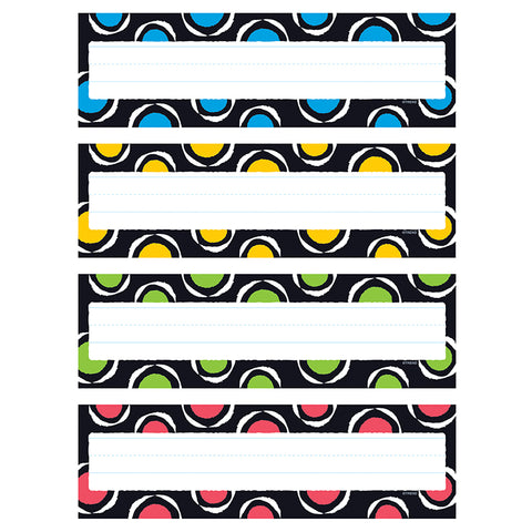 Bold Strokes Circles Desk Toppers Name Plates Var.Pk., 32 Ct