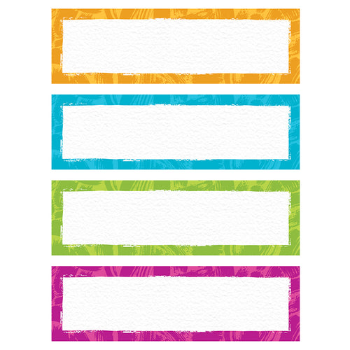 Color Harmony Paint Strokes Name Plates Variety Pack, 32 Count