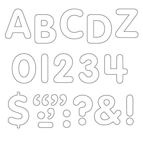 White 1" Stick-Eze Stick-On Letters