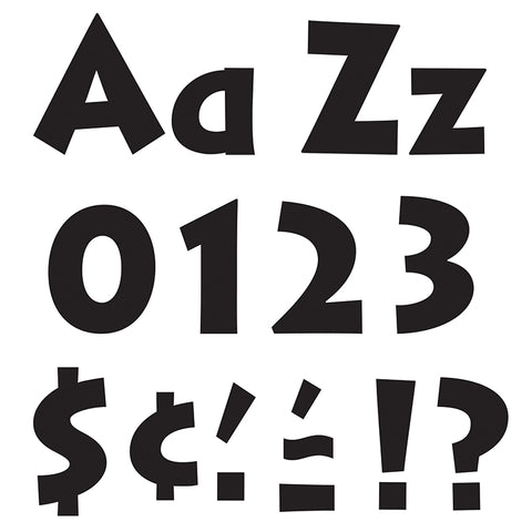 Black 4-Inch Venture Uppercase/Lowercase Combo Pack (En/Sp) Ready Letters