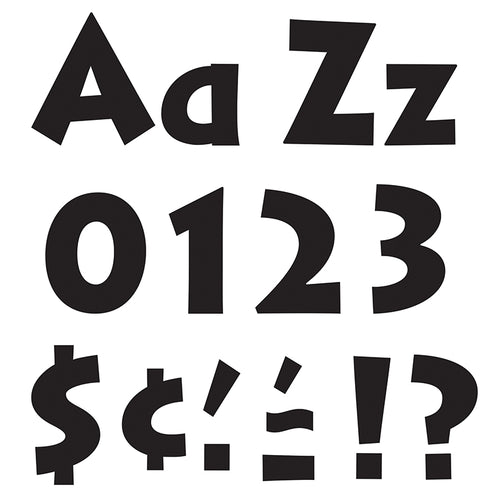 Black 4-Inch Venture Uppercase/Lowercase Combo Pack (En/Sp) Ready Letters