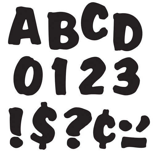 Black 4 Splash Uppercase Ready Letters