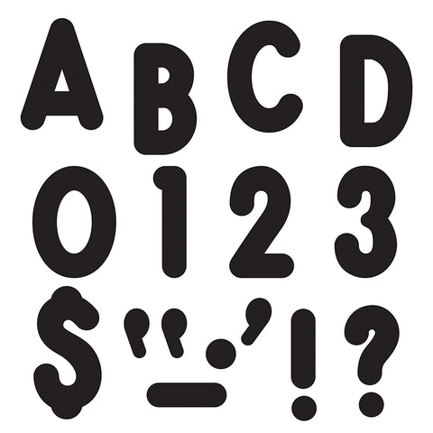 Black 7-Inch Billboard Uppercase (En/Sp) Ready Letters