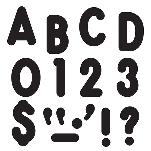 Black 7-Inch Billboard Uppercase (En/Sp) Ready Letters