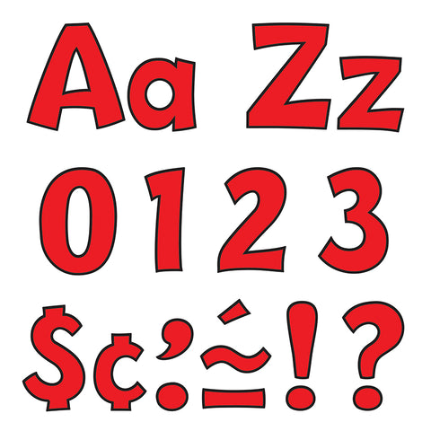 Red 4-Inch Playful Uppercase/Lowercase Combo Pack (En/Sp) Ready Letters