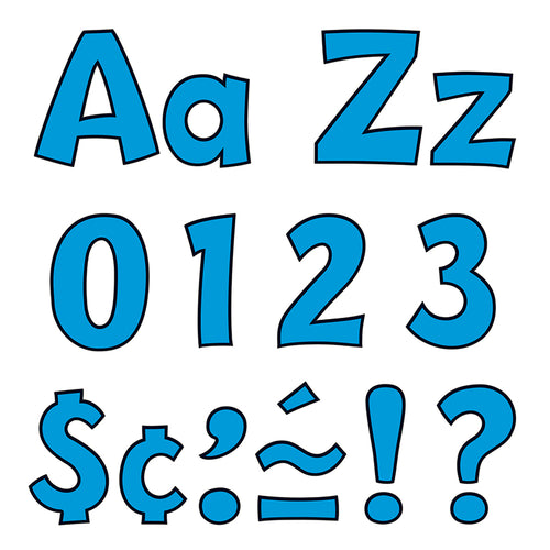 Blue 4-Inch Playful Uppercase/Lowercase Combo Pack (En/Sp) Ready Letters