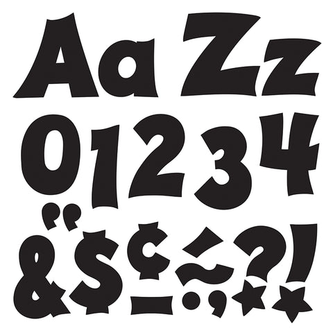 Black 4-Inch Friendly Uppercase/Lowercase Combo Pack (En/Sp) Ready Letters
