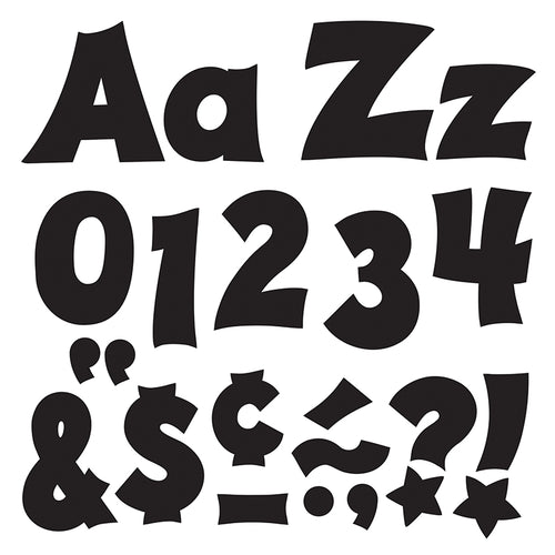 Black 4-Inch Friendly Uppercase/Lowercase Combo Pack (En/Sp) Ready Letters