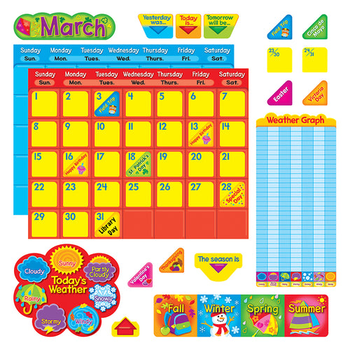 Classic Calendar Duo Bulletin Board Set