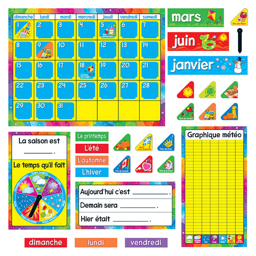 Calendrier Annuel (Fr) Bulletin Board Set