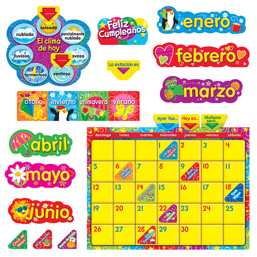 Calendario Wipe-Off Con Estrellas Y Remolinos (Sp) B.B. Set