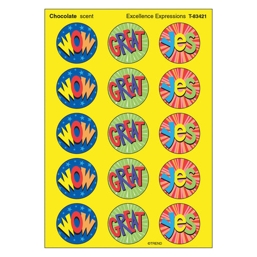 Excellence Expressions/Chocolate Stinky Stickers, 60 Ct.