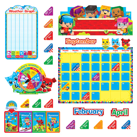 Blockstars! Calendar Bulletin Board Set