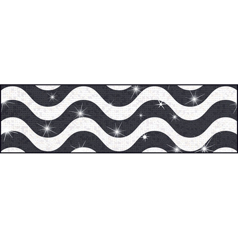 Wavy Black Sparkle Plus Bolder Borders, 32.5'