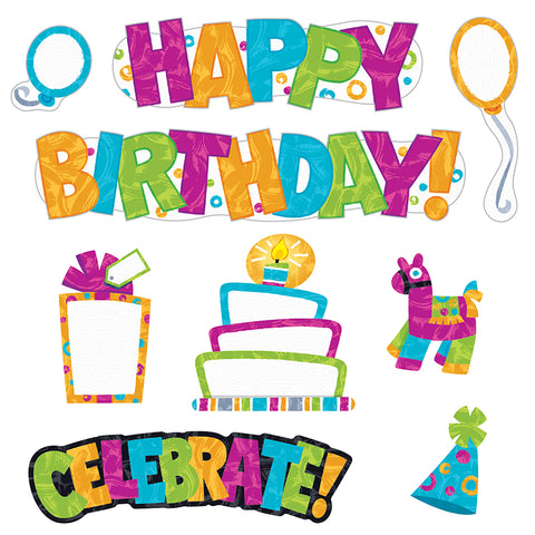 Color Harmony Wipeoff Birthday Mini Bulletin Board Set