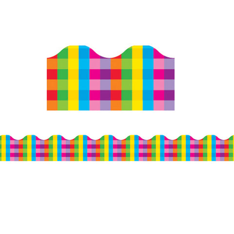 Rainbow Plaid Terrific Trimmers, 39 Ft