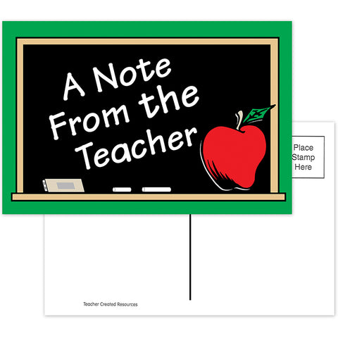 A Note From The Teacher Postcards, 30/Pkg