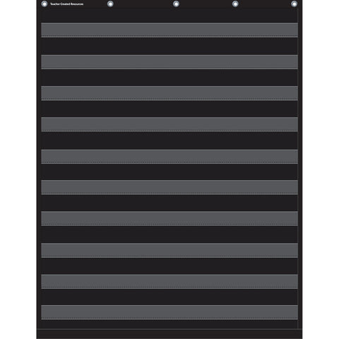 Black 10 Pocket Chart